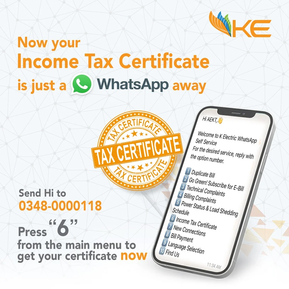 KE Duplicate Bill Online Check and Download 7 K-Electric Tax Certificate Guide